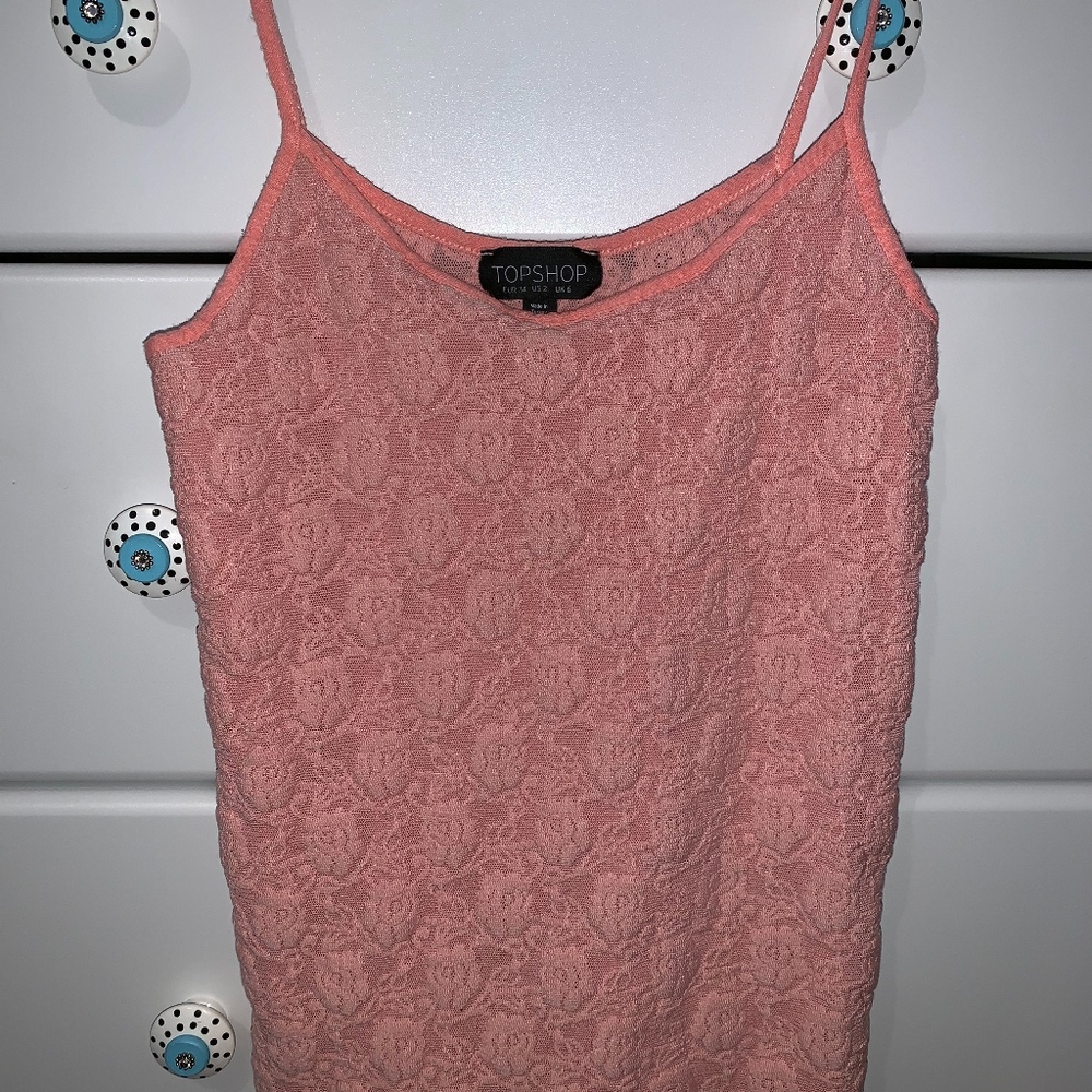 Light Pink Topshop Lace Camisole